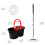Set secchio e mocio con doppia trasmissione e 3 testine in microfibra 4