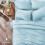 Twin Comforter Set Light Blue Seersucker 5-Piece 3