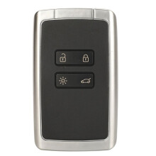 Passend für 4-Tasten für   Funk-Autoschlüssel 434MHz-4A Chip Silber Rückseite Flach