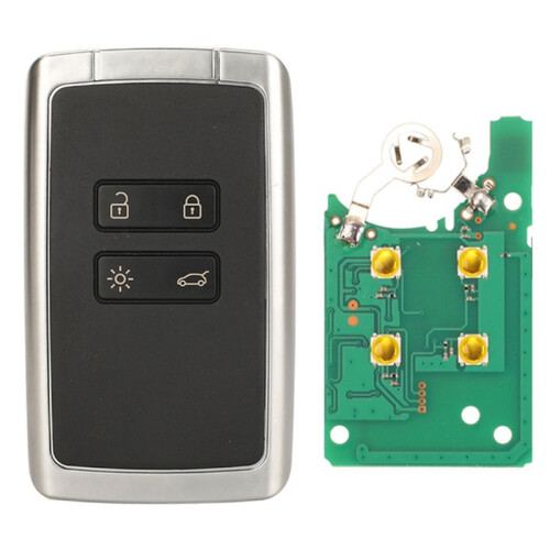 Suitable for 4-Button   Remote Control Car Key 434mhz-4A Chip Silver Back Flat 1