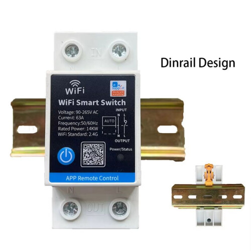 63A   Relay EWelink APP Remote Control Timer Din Rail 2P   Works with for Alexa//Salute 1