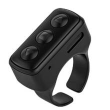 Remote Control Scrolling Finger Wireless Remote Control Scrolling Ring Video Record Controller Black