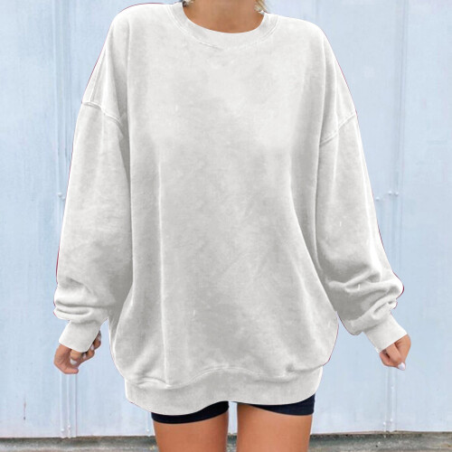 Admvng Damen-Sweatshirt, lässiger Langarm-Pullover, leichtes Shirt, Größen S-2XL 1