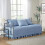 Daybed Cover Set Blue Luxe Double-Sided Quilting 5-Piece 1