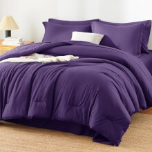 Ensemble de couette violet 7 pièces pour taille Queen