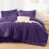 Ensemble de couette violet 7 pièces pour taille Queen 5