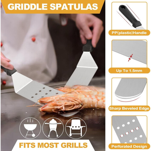 Grillspatel-Set aus Edelstahl, 2-teilig 1