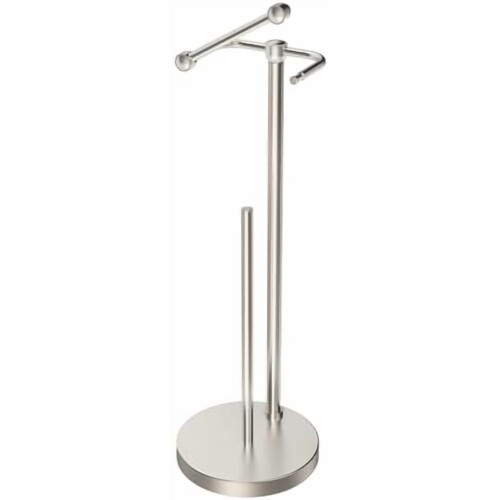 Fritstående toiletpapirholder, rustfrit stål, 4 ruller