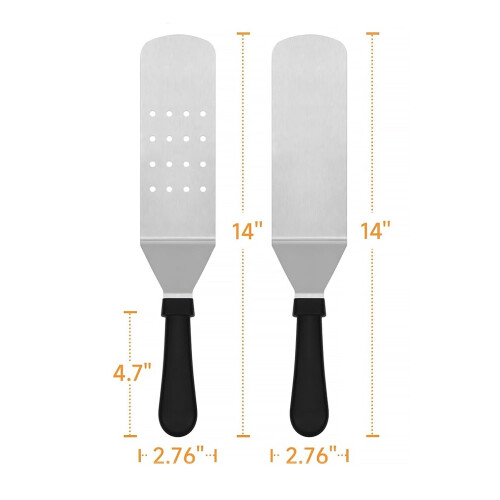 Grillspatel-Set aus Edelstahl, 2-teilig 2