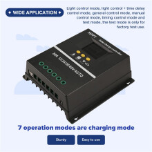 80A MPPT/PWM Solar Charge Controller 12V/24V/36V/48V Auto Controller Tools Solar PV Battery Charger with LCD & Dual USB