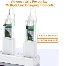USB 3.0-Tester, IPS-Kleurendisplay Digitale Multimeter Spannings- en Stroommonitor, 5.1A/30V/150W Vermogensmetertester