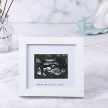 Sonogram Photo Frame – Pine Wood, 2.75" x 3.75", White