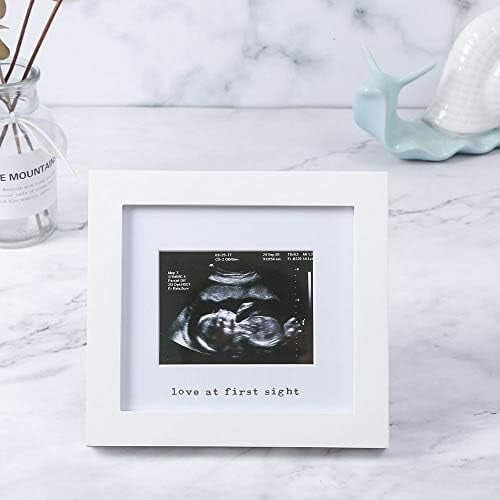 Sonogram Photo Frame – Pine Wood, 2.75" x 3.75", White