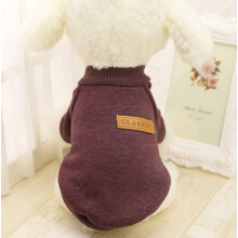 Casaco de moletom clássico para cães de estimação, casaco de lã macia para cães de pequeno e médio porte, roupa quente para cães e gatos,