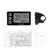 Ebike S866 LCD Display Meter Elcykel 24V 36V 48V Kontrollpanel med VattentäT Kontakt för BBS01 BBS02 BBSHD