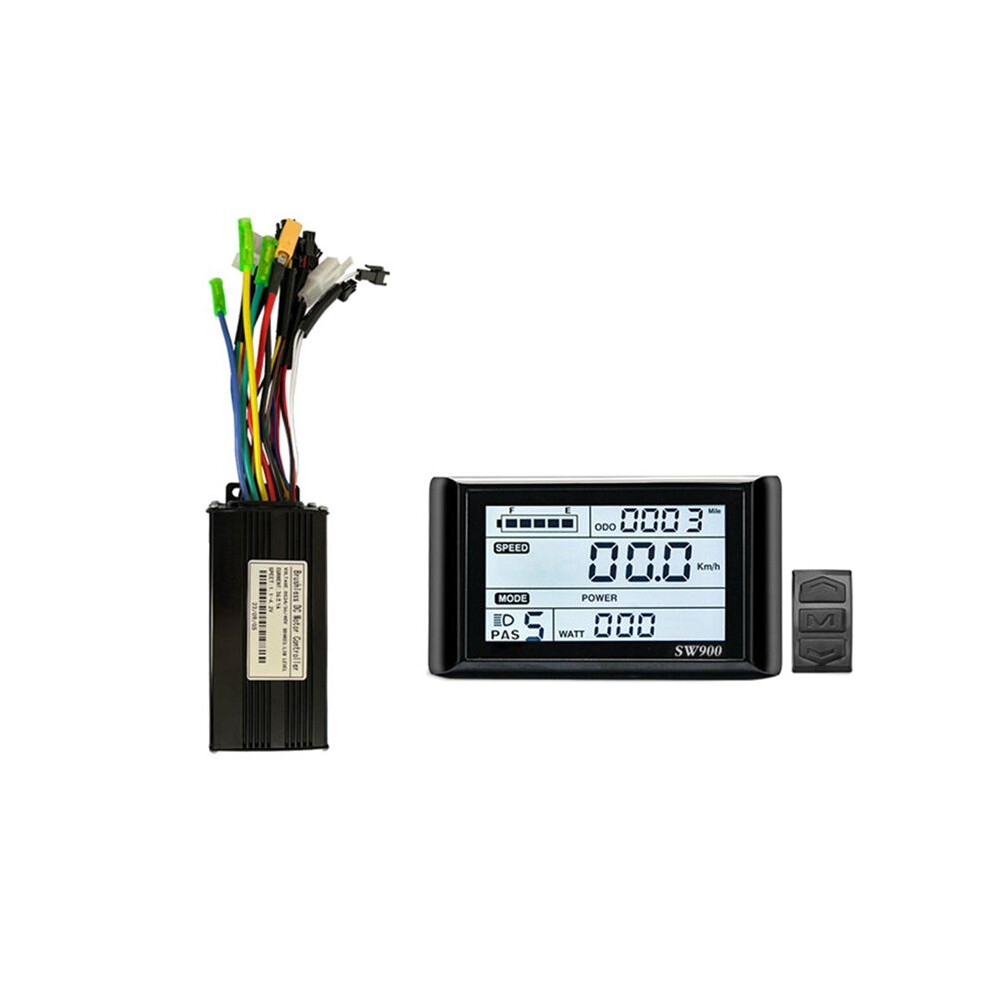 24V 36V 48V 500W 750W Three-Mode 9 Tubes Brushless 26A Controller Throttle Brake Kit With Led Sw900 Display E-Bike Parts 6031070620533