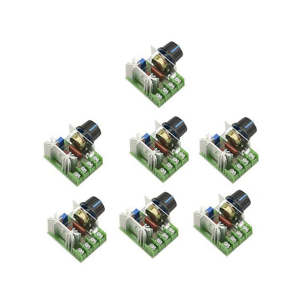 7Pcs 25A Ac 220V 2000W Scr High Power Electronic Voltage Regulator Module Adjustable Motor Speed Controller Regulation 6034161370102