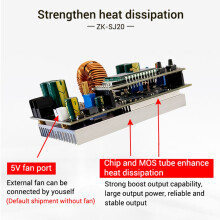 ZK-SJ20 AutomáTico Step Down MóDulo MPPT com Display LCD Buck Boost Converter MóDulo de AlimentaçãO Placa AjustáVel