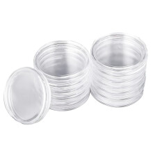 30-Mm-MüNzkapseln, Runder MüNzhalter Aus Kunststoff mit Aufbewahrungsbox für MüNzsammelbedarf (4Er-Pack)