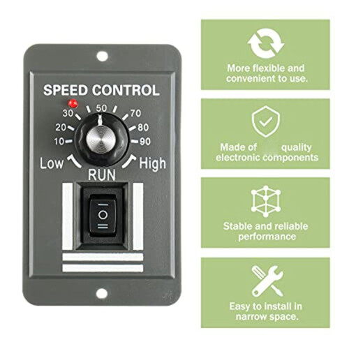 12-60V Motor Speed Controller 20A Adjustable PWM Controller  Forward/Reverse Electric Motor Speed Regulator 2