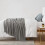 Light Grey Throw Blanket 50 x90 Inches Throw Textured Solid Soft Sofa Throw Bed Runner Couch Cover Knitted Decorative Blanket Bed Runner 5