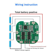 1St 4S BMS 8A 14.8V 18650 Li-Ion Lithium Battery Charge Board Sopmaskin Solar Lithium Battery Protection Board