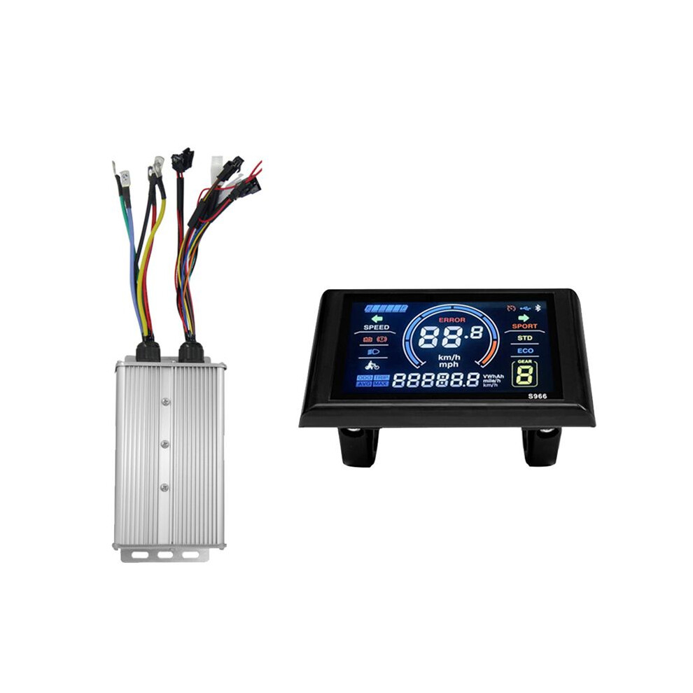 S966 Electric Bike Lcd Display Meter+48V-72V/60A 18 Tube Sine Wave Controller E Scooter Lcd Panel For Mountain Ebike 6032965824203