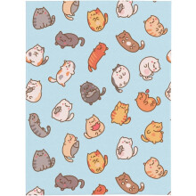 Kuscheldecke aus Flanell mit niedlichem Katzenmuster, 80 x 60 Zoll