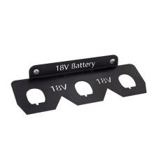 Battery Holder, Wrought Iron 18V Battery Storage, 18V Battery Holder , Mount Wall Rack with 3 Slot for 18V Batteries