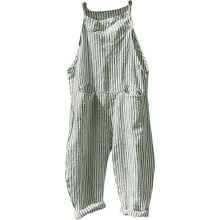 Női lezser csíkos laza overall