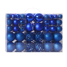 SuoKom Blue Christmas Baubles 100-Piece Set – 3 Sizes