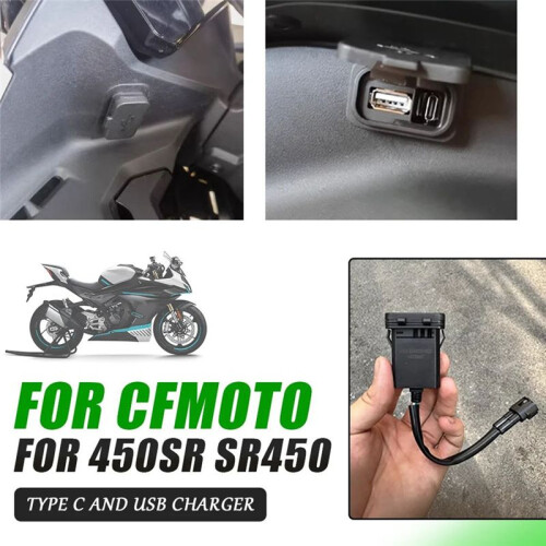 Motorcycle USB Power Charging Interface Socket Impulse Charge Port for  450SR SR450 800NK 800 NK 1