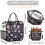 Isolierte Lunchtasche mit Blumenmuster für Damen, 11 l 5