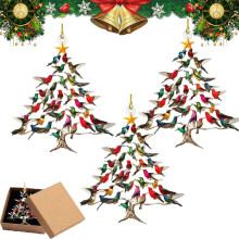 Doppelseitiger Acryl-Kolibri-Anhänger mit Geschenkbox