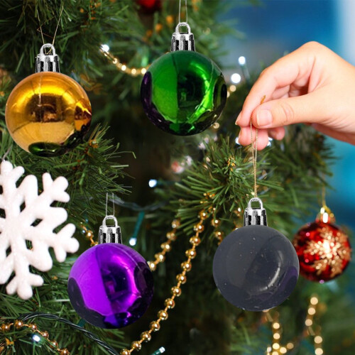 Halloween Ball Ornaments White Orange Green Ghost 24 pcs 2