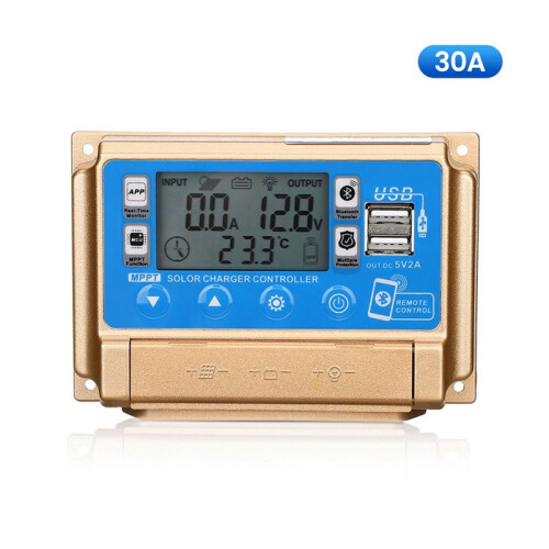 Solar Controller Adaptive MPPT Solar Controller med  12V/24V Solar Charge Controller-30A 1