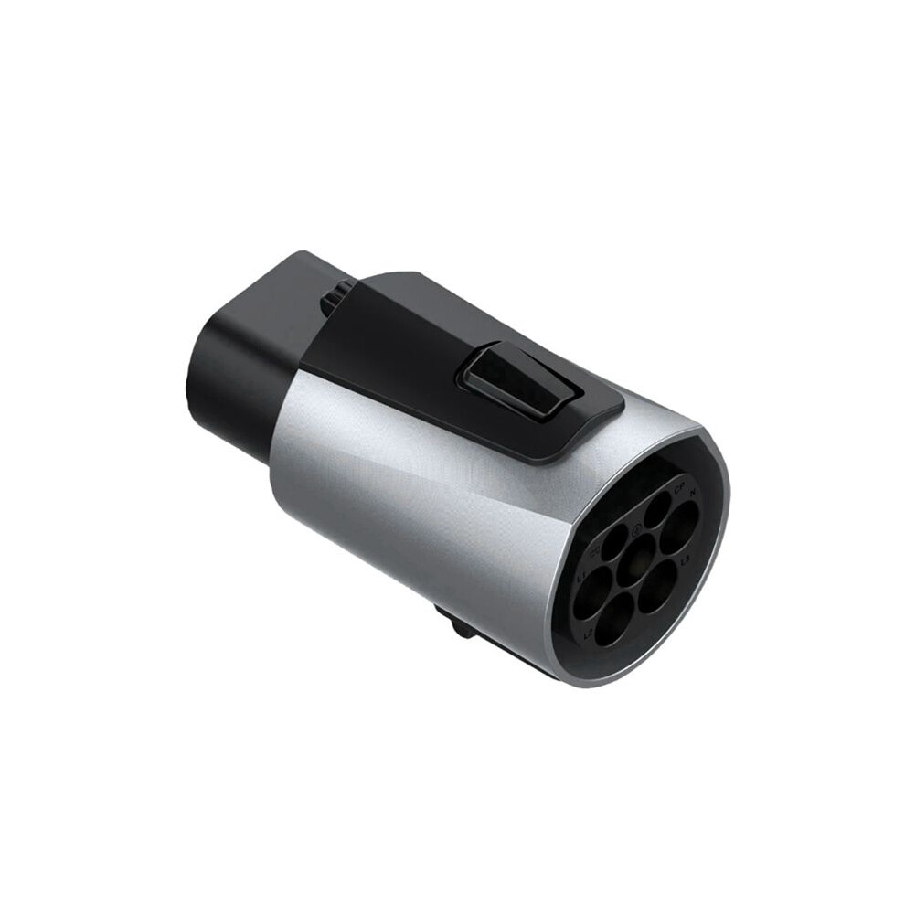 Iec62196 Type 2 To Gbt Ev Adapter Charging Convertor 250V 32A 3Phase 22Kw Type2 Gb/T Charger Converter Adaptor Light