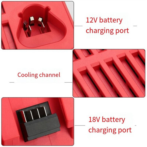 Multipurpose Li-Ion Battery Charger for  M12-M18 EU Plug 2