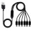 6-In-1 USB Type C Splitter Cable C Data Transmission Charing Cable for Phone Tablet 1.5m 1