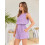 Γυναικεία Summer2Piece Σύνολα Σορτς Αμάνικο Crop Top με Στρογγυλή Λαιμόκοψη και Ψηλόμεσο 3