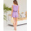 Γυναικεία Summer2Piece Σύνολα Σορτς Αμάνικο Crop Top με Στρογγυλή Λαιμόκοψη και Ψηλόμεσο 4
