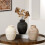 Vaso retrô de barro feito à mão com nervuras, estilo boho campestre. 6