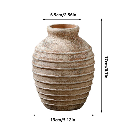 Ceramic Wabi-Sabi Vase – Vintage Small Flower Vase 2
