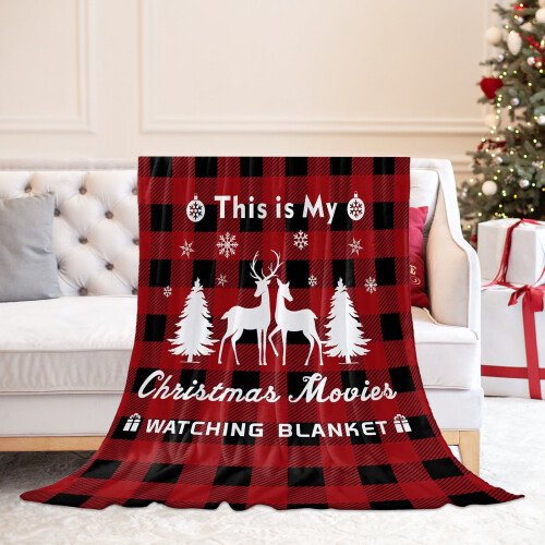 Χριστουγεννιάτικη κουβέρτα Fluffier Flannel, 59x79", απαλή ζεστή χριστουγεννιάτικη 2