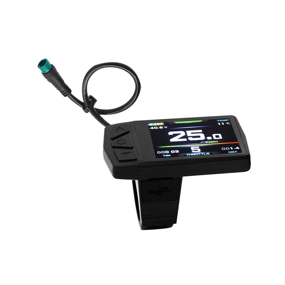 Electric Bike Kt-Tf01u Lcd Display Meter 24V 36V 48V Waterproof Connection Plug Ebike Intelligent Display With Usb 6033897220804