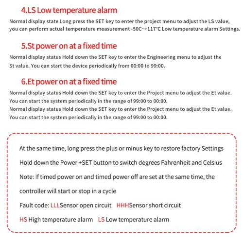 ZFX-W2141 AC 220V Digital LED Thermostat Regulator Incubation Heating Temperature Controller   Control Relay 1
