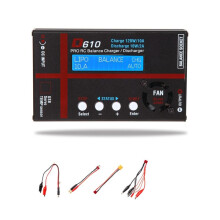D610 120W 10A Batteribalansladdare Urladdare Batteriladdare för LiPo/LiFe/LiHV/Li-Ion/NiCD/NiMH/2-20V PB