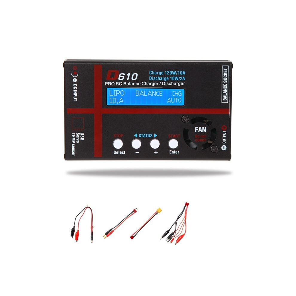 D610 120W 10A Battery Balance Charger Discharger Battery Charger For Lipo/Life/Lihv/Li-Ion/Nicd/Nimh/2-20V Pb 6132050850725