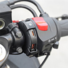 QC3.0 PD 12-24V Motocyklowa Ładowarka USB Typu C 30W IP65 Wodoodporny Wspornik Montażowy na Kierownicę Ładowarka do Aparatu Telefonicznego