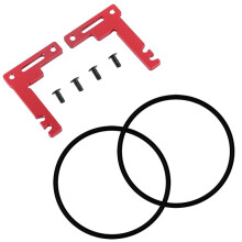 Ensemble de Support de Batterie Court en Métal pour Pièces de Mise à Niveau de Voiture pour TT02 TT02B RC Rouge